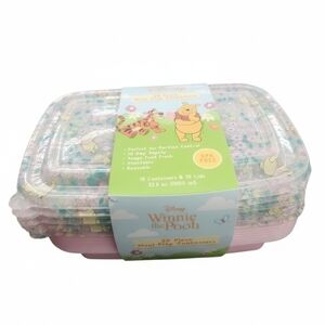 Disney Winnie the Pooh Meal Prep Containers - Pink and Blue